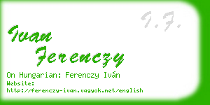 ivan ferenczy business card
